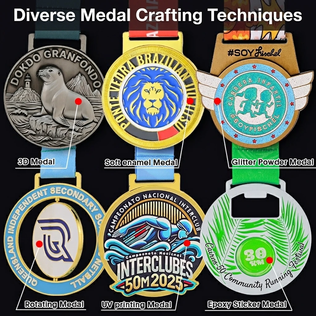 Bespoke Karate Interclub Competition Award Medal Factory Wholesale Traditional Round Soft Enamel Zinc Alloy Medal with Ribbon