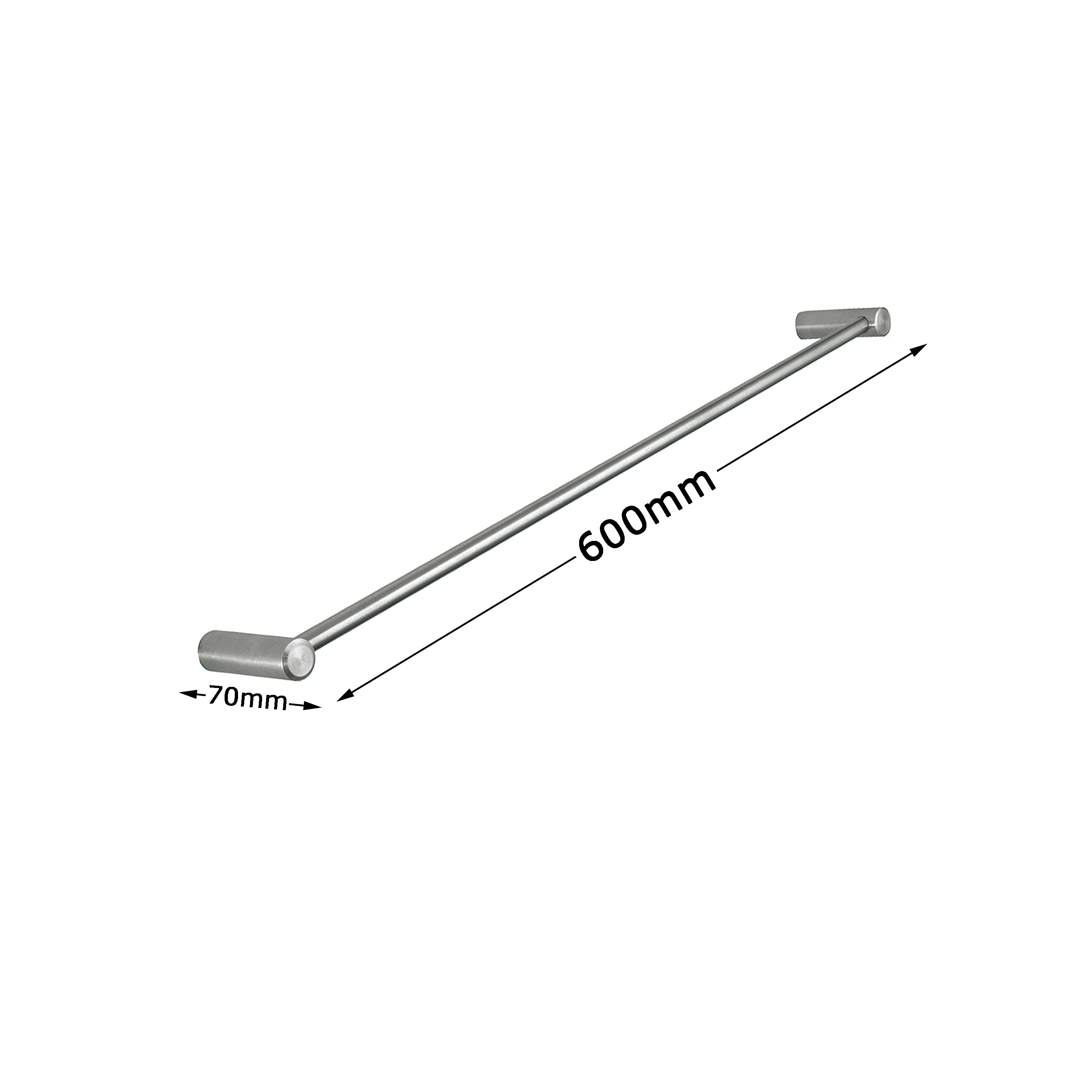 Sus304 Stainless Steel Towel Rod Rustproof Hotel Towel Rack Over Toilet