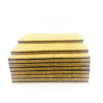 17*17*3mm Cork +1mm  Adhesive Cork Pads with Foam for Glass Shipping Protecting on Sheets