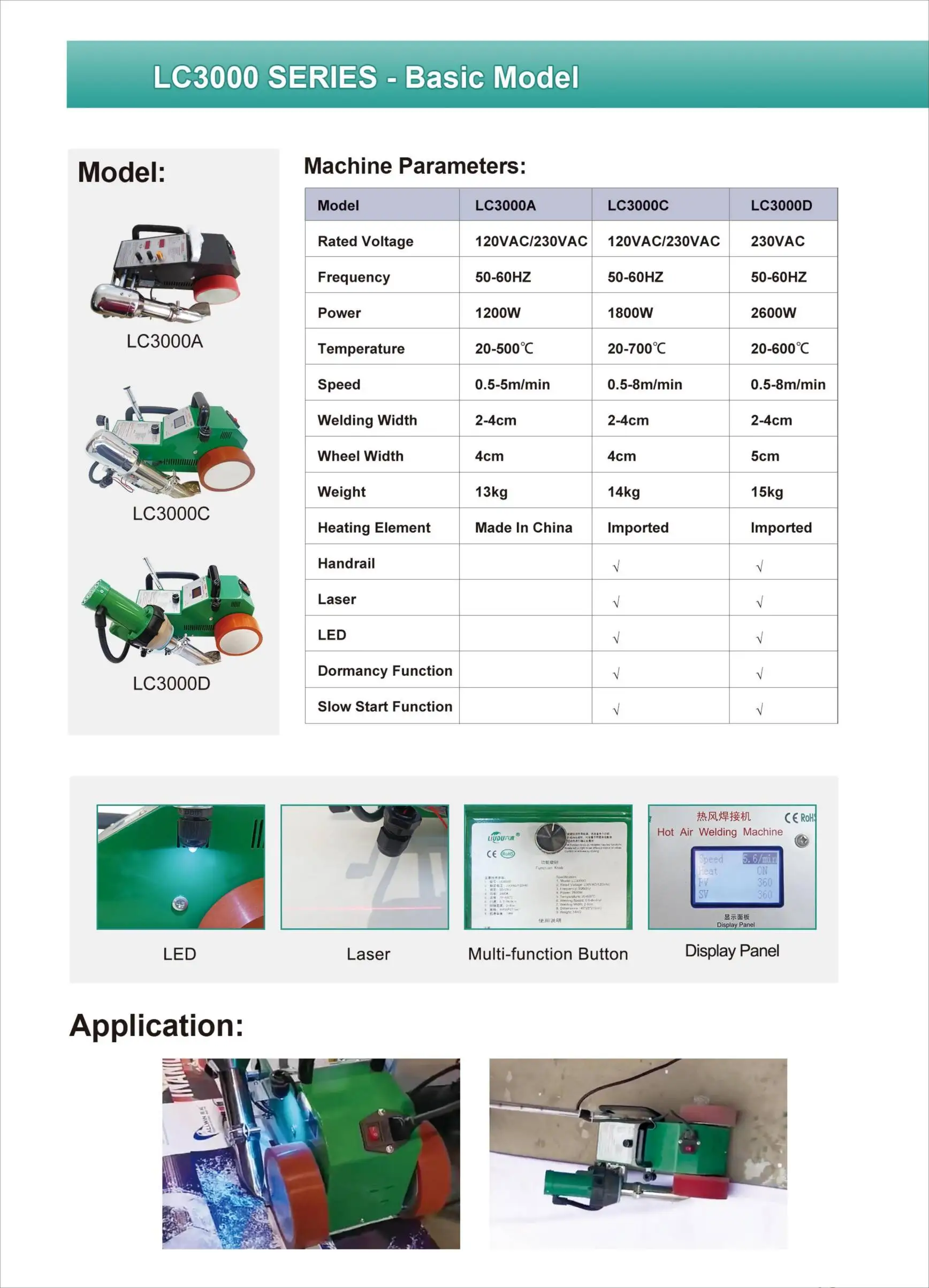 Tina LC3000C Automatic Heat Sealing Machine for Large Format Banner Overlap Welding Hemming Eyelet Punching