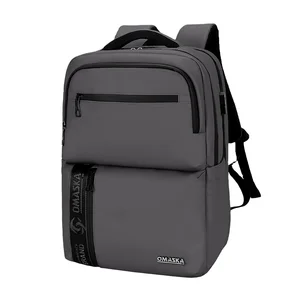 OMASKA Wholesale Business Backpack Waterproof Custom Logo Nylon Leisure Fashion Men Laptop Backpack Bag