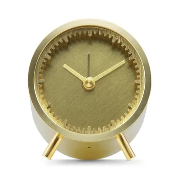 CNC Machining Turning Custom Brass Brushed Tube Alarm Clock Frame for Bedroom Decoration