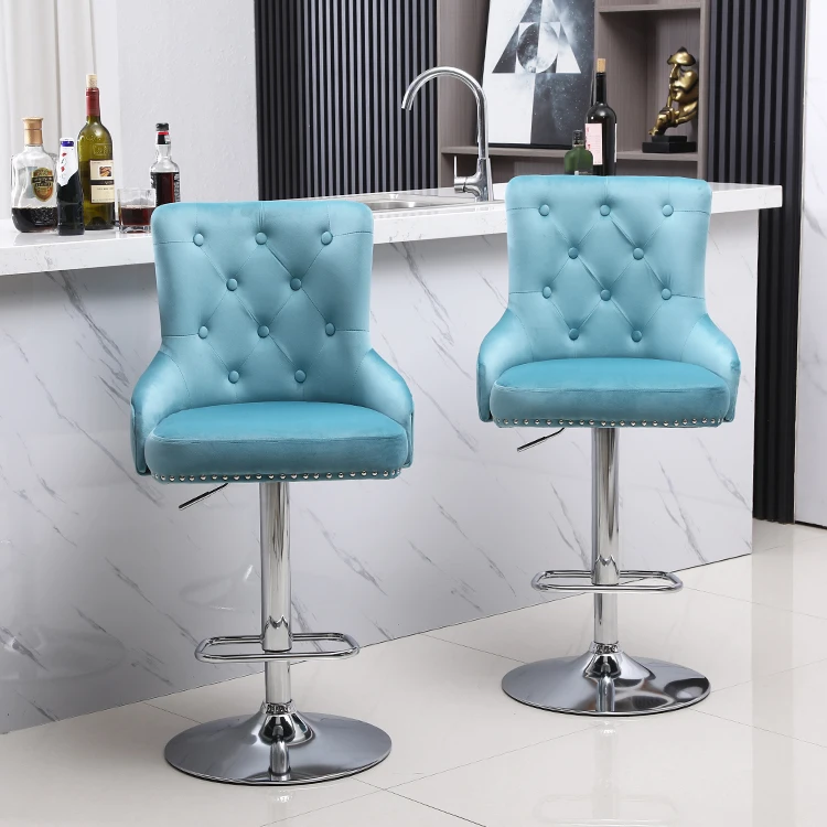 Vintage Restaurant Modern bar Stool Chair with Back stainless Steel