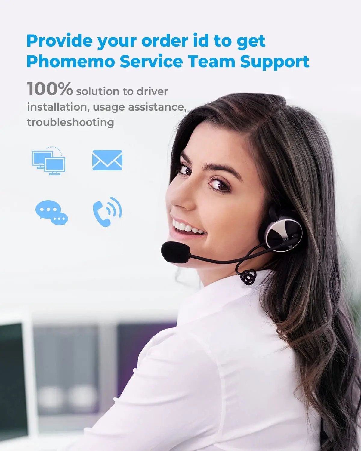 Phomemo M110 Portable Direct Thermal Sticker Printer 203dpi QR Code Price Label Features Wireless iOS Android USB Stock!