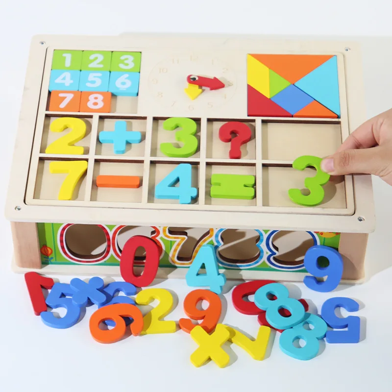 子供用おもちゃ 教育用数字認識 形状マッチングゲーム モンテッソーリ式算数教材 子ども向け学習玩具