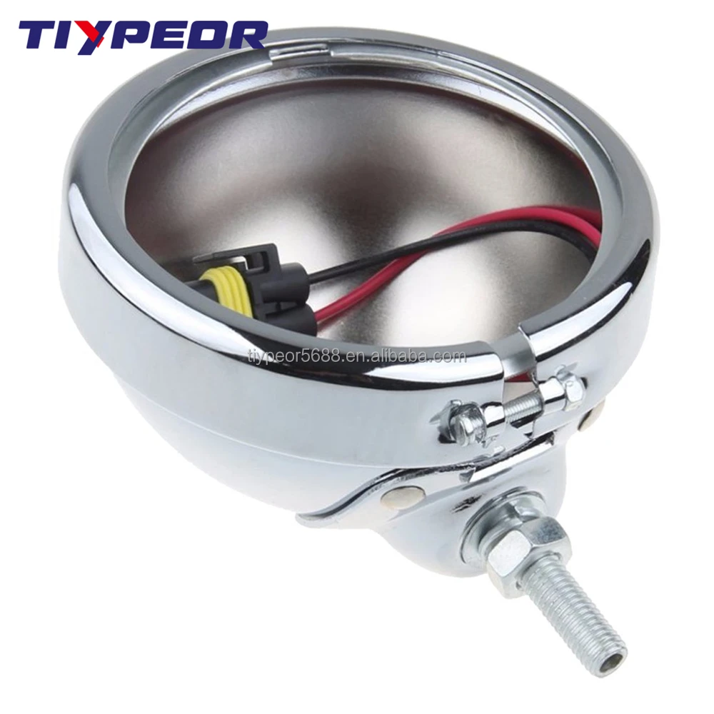 product motorcycle black and chrome 45 inch led fog light outer cover for harley trim bracket-3