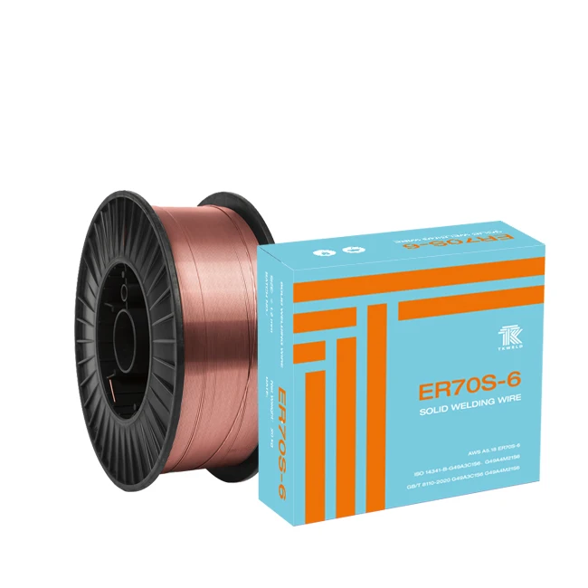 TKweld Brand Hot Sale 0.8 0.9 1.0 1.2 1.6 MIG Mag Soldering AWS ER70s-6 Steel Welding Wire