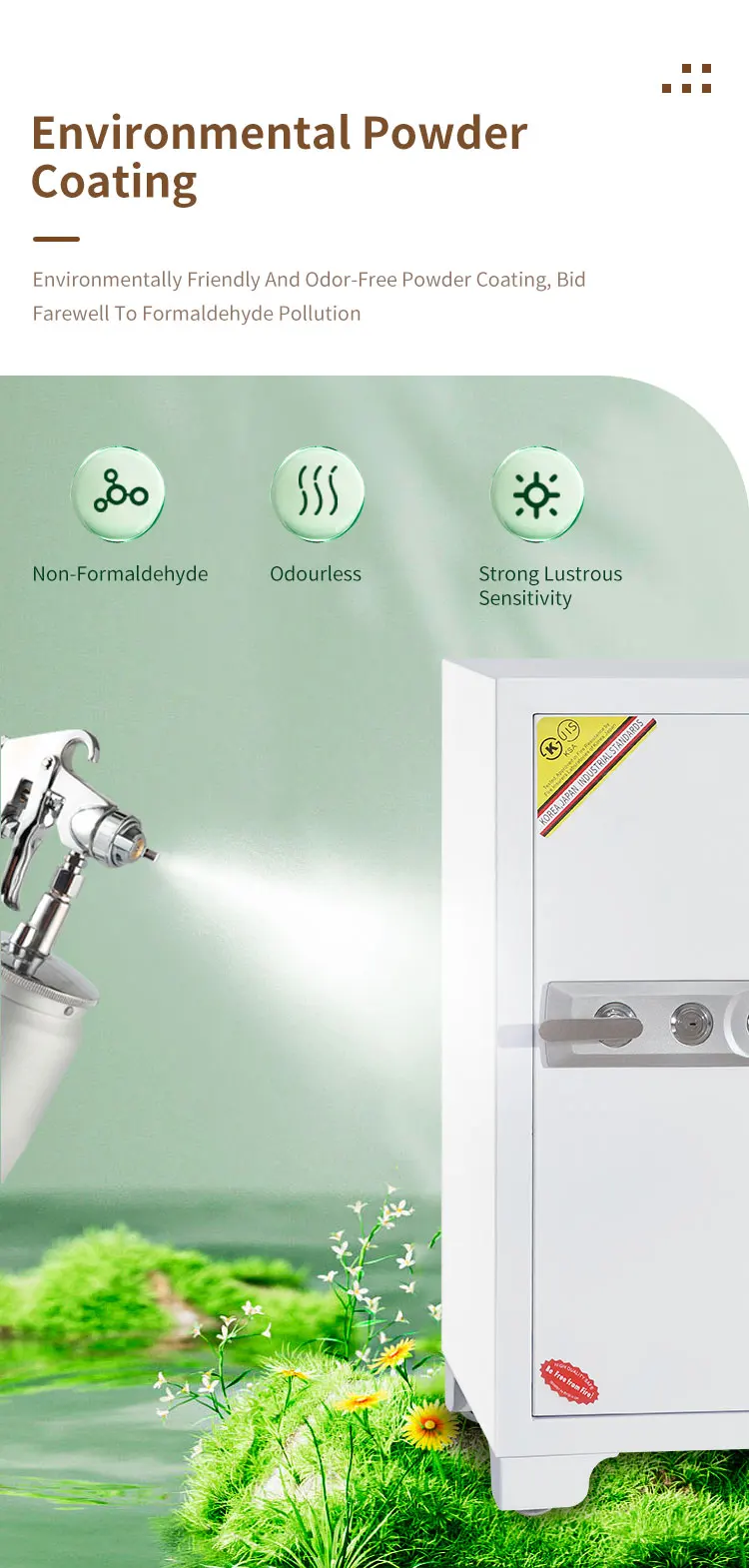 CEQSAFE Security Fire Resistance Double Key Locks Round Handle Fireproof Safe Box Digital Safe factory