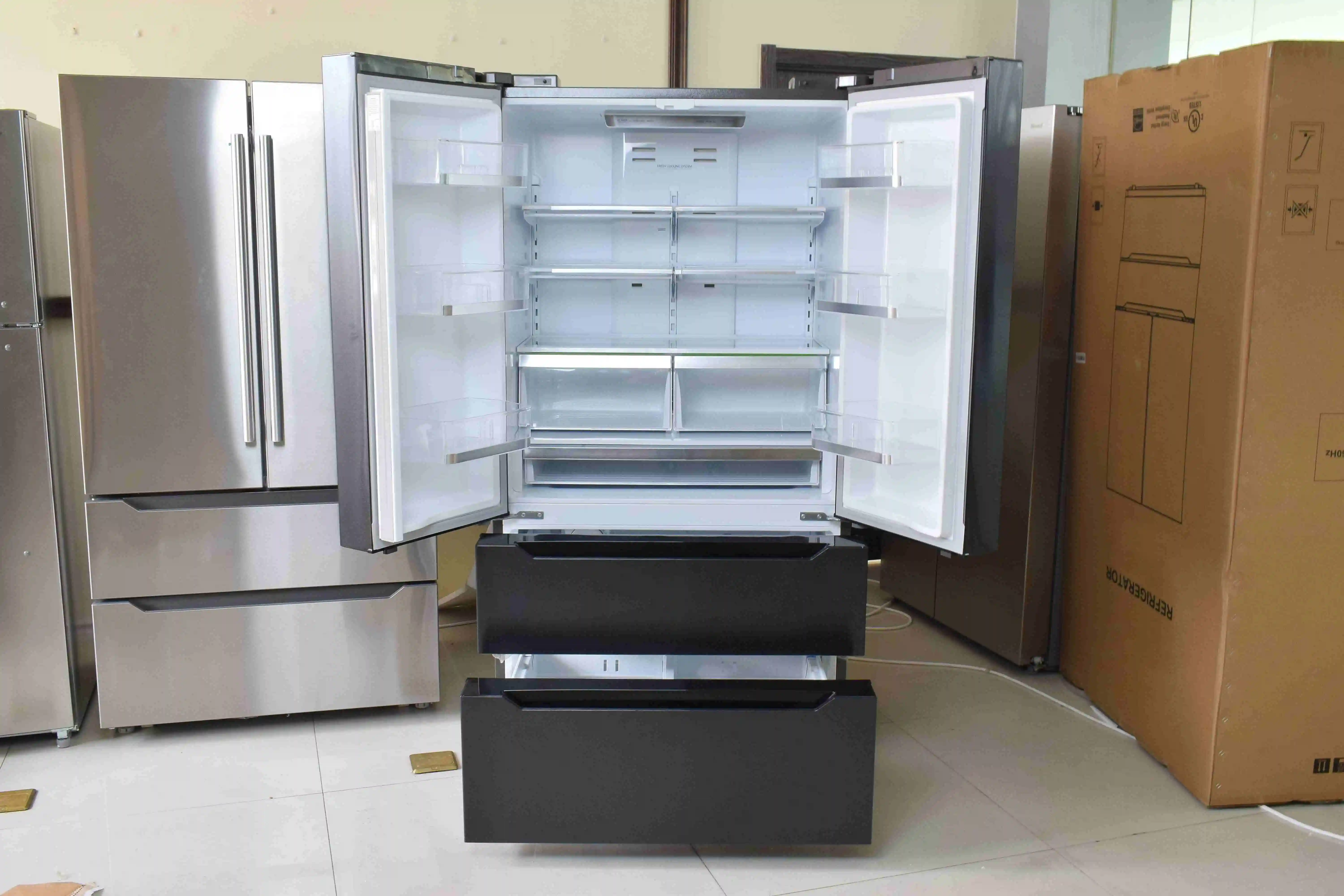 ∞よん　冷蔵庫 20 Cu。Ftサイドバイサイド冷蔵庫フレンチドア製氷機ウォーター