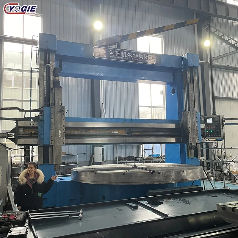 FANUC Controller 4m CNC Vertical Lathe Double Column Turning Lathe
