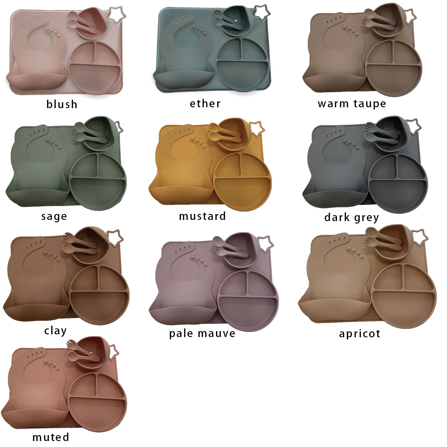 Bpa Free Customize Kids Dining Table Place Mat Baby Silicone Placemat