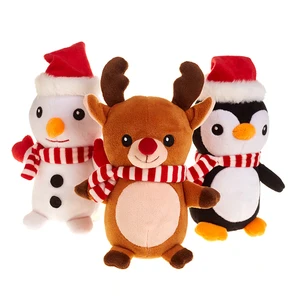 Cute Deer Santa Claus Snowman Children Stuffed Decoration Reindeer Doll Christmas Animal Plush Toy