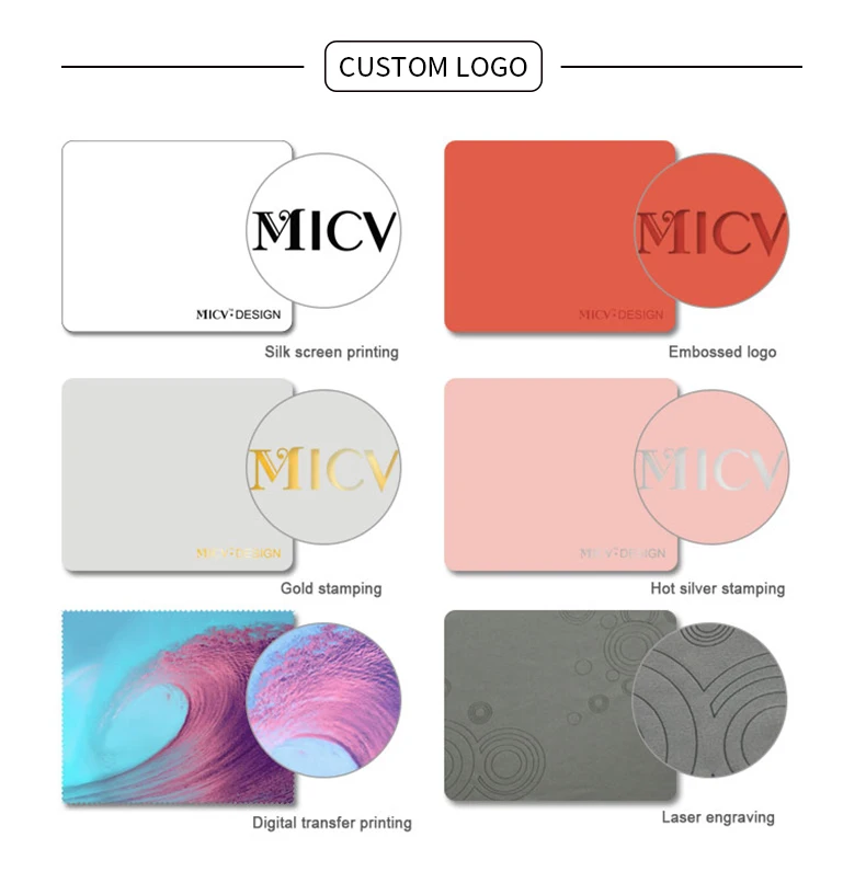 Custom logo eyeglass lens cleaning cloth