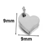 steel silver 9x9mm off-center