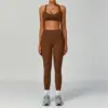 2- Bra + Leggings-Café ligero
