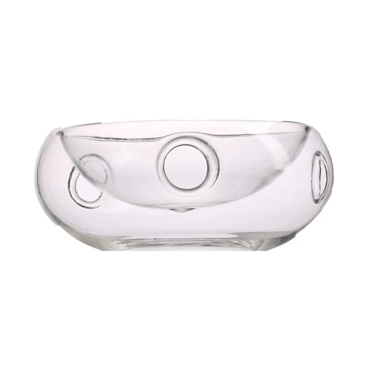 Reusable Heat Resistant Round Clear Double Layer Glass Bowl Fruit Bowls Salad Bowl for Restaurant Bar