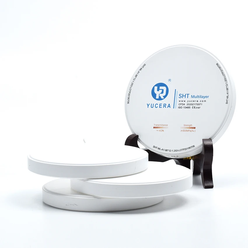 Yucera Factory Price Blank Zirconia SHT Multilayer Ceramic Dentist Dental Zirconia Blocks