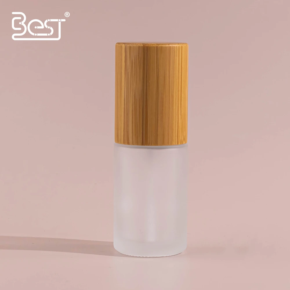 Ecofriendly Glass Package Bamboo Glass Mist Spray Bottle 30ml 40ml