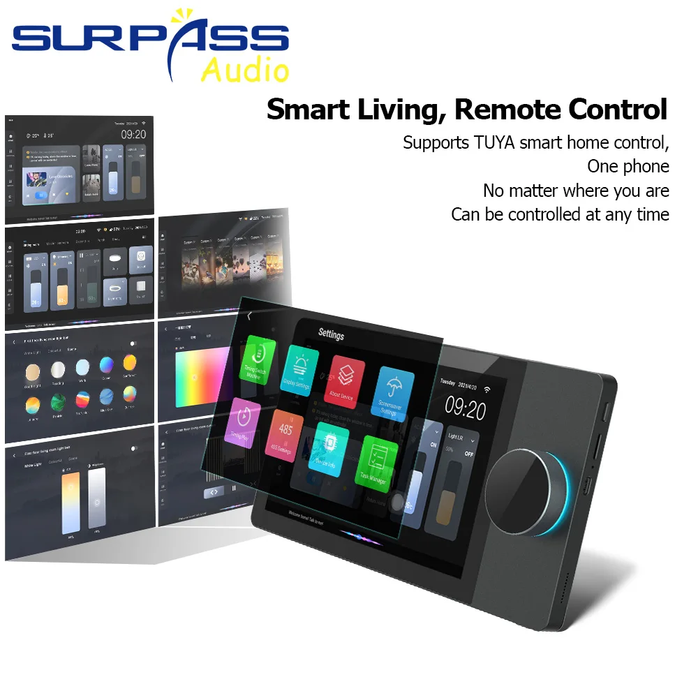 PW8425T SURPASS Tuya App WiFi Smart Home System Control Panel Touch Screen Remote Control Music System Blue Tooth Wall Amplifier
