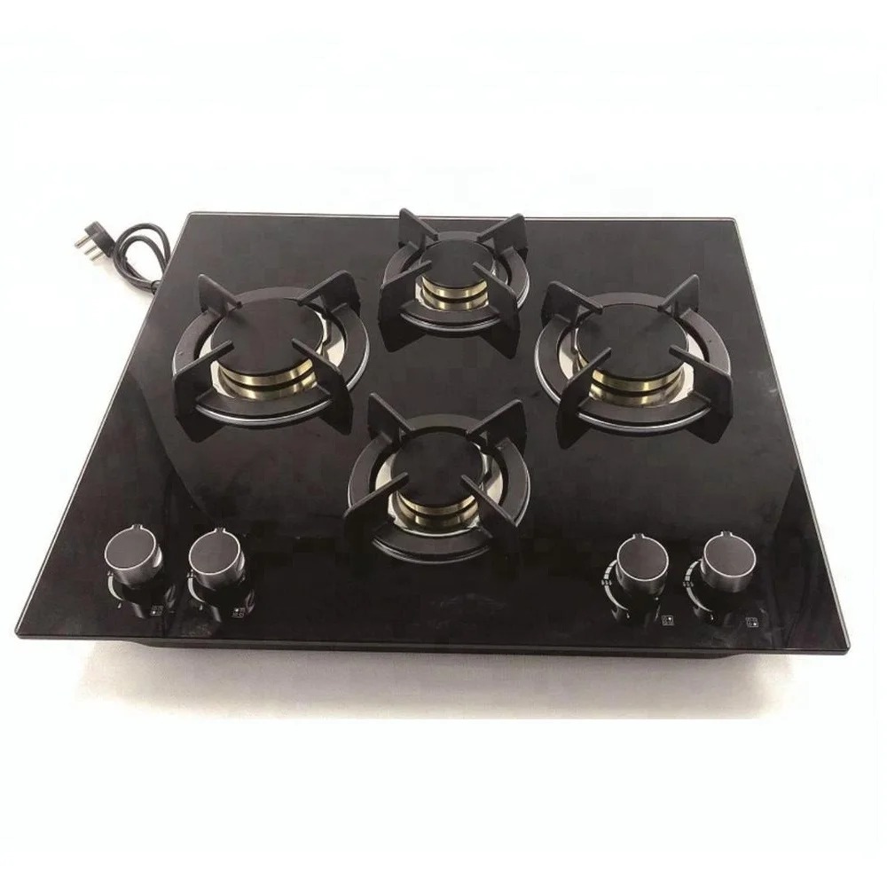 glass top 4 burner gas stove