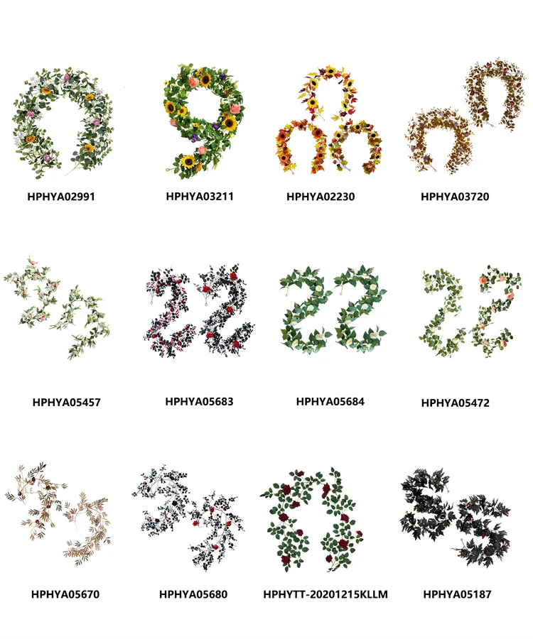 Factory Sell Artificial Wisteria Flowers Vines Garland Wedding Flower