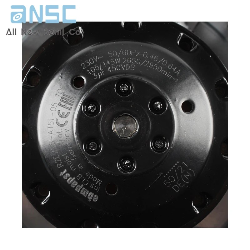 Original Centrifugal fan R2E225-AT51-05 225mm 230V 105/145W 2650/2950RPM centrifugal fan