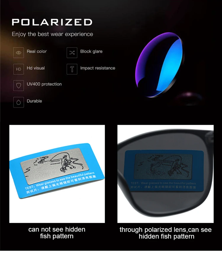 Factory Customized Anti Corrosion by Seawater protection Polarized Mens Custom Design Fishing Glasses for Men