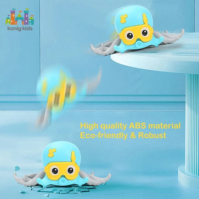 Konig Kids New Arrivals Pull Wind Up Walking Bath Toy Animal Octopus Amphibious Toy Toddler Bath Toys