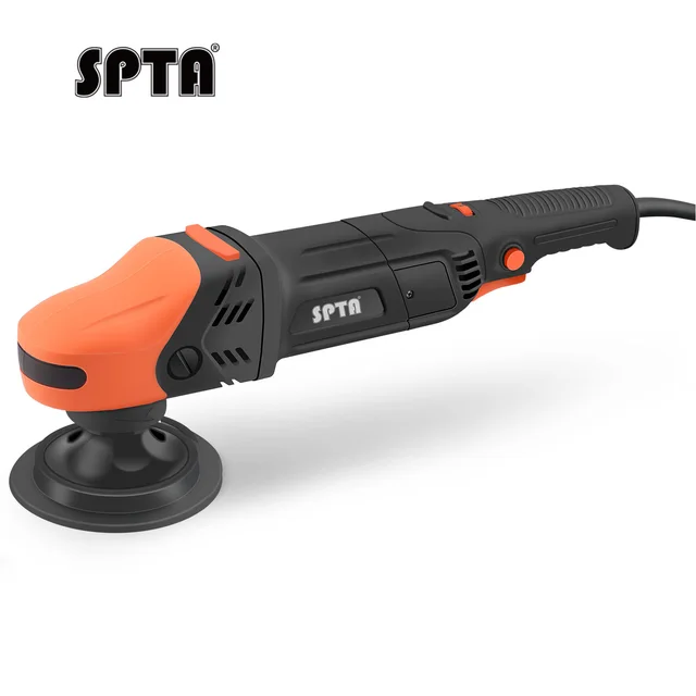 SPTA CP502 EU Black&Orange 1100W Rotary Polisher, 5-Meter Long Power Supply Cord, Constant Speed Control,Smooth Operation