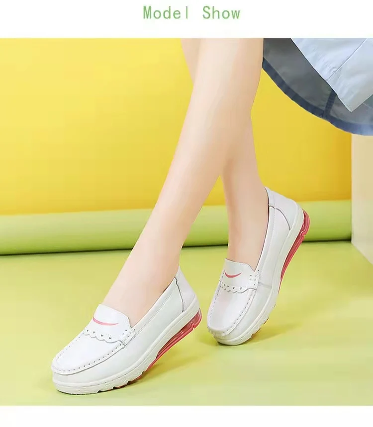 Nurse Shoes Nursing Shoes Hospital for Women Comfort Breathable Soft Bottom Flat Non-slip Safety Work White Shoes
