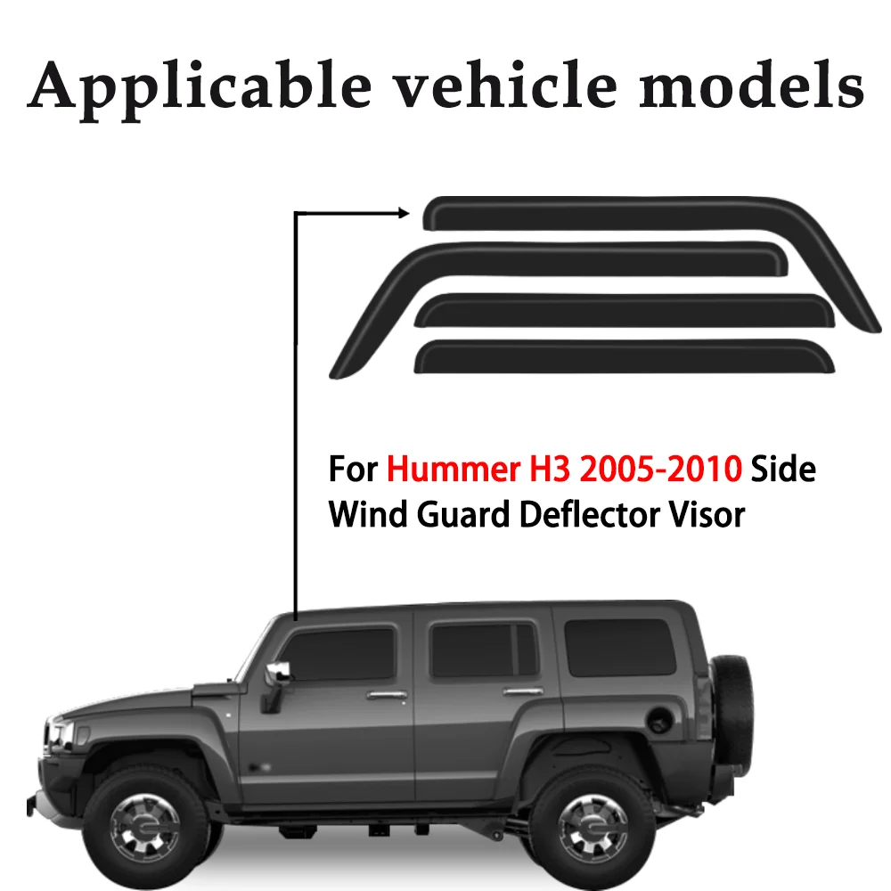 Kit De 4 Bavettes/Garde-boue Pour Hummer H3 (2007-2018) - Plastique ABS, Protection Ailes Avant/Arrière, Anti-éclaboussures