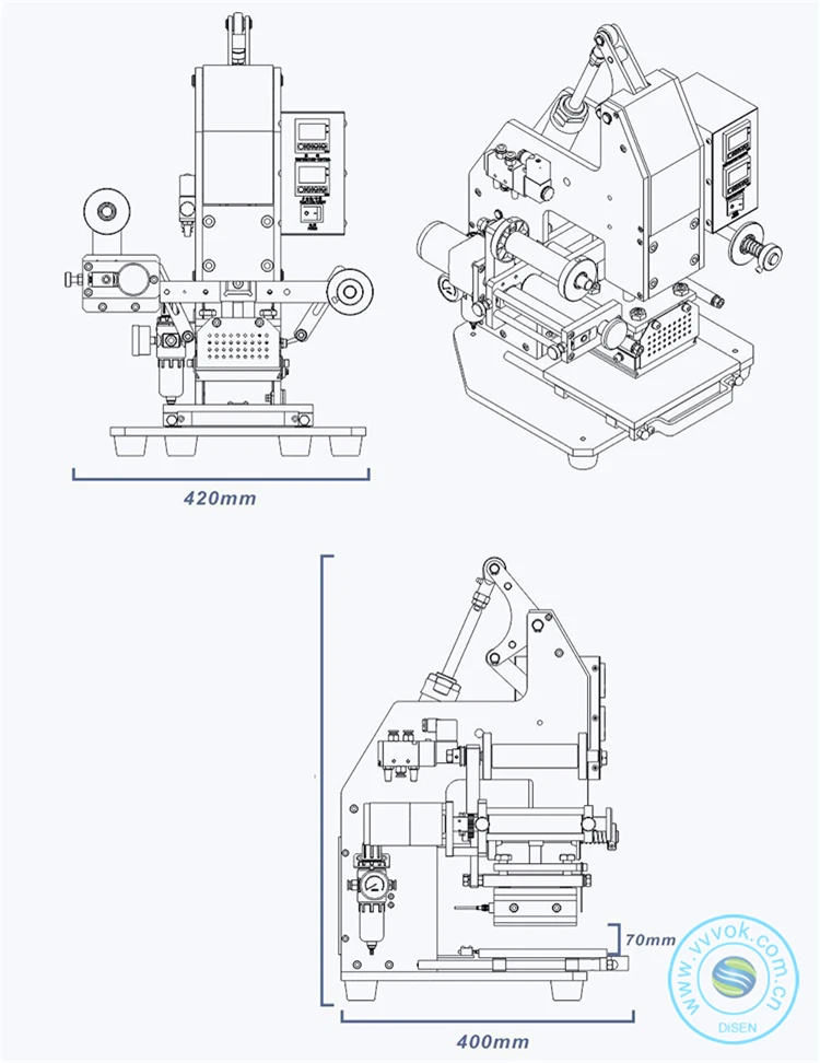 DSS-ZY-819K2 Pneumatic Hot Foil Stamping Machine for Leather