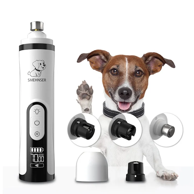 Electric dogs nail Grinder for pets nail grinder with LED light 3 Gear ...