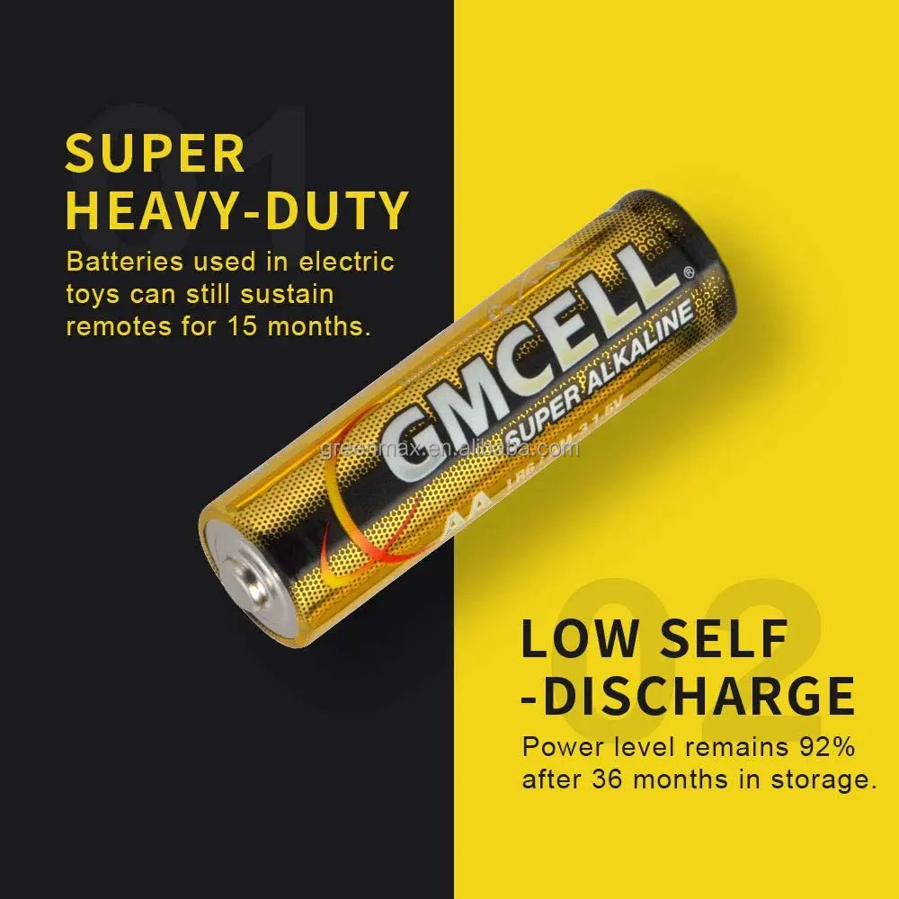 GMCELL 1.5V AA AAA Remote Control No Rechargeable Toy Advance Battery Wireless Mouse Alkaline Battery
