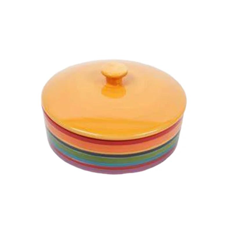 Red Ceramic Tortilla Warmer Bowl With Lid And Hole Pancake Keeper Container Tortilla Pancake
