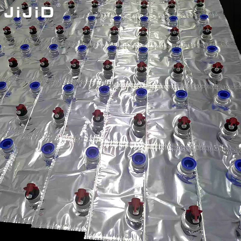 JIJID Anti-Explosion Metalized Spout Liquid Bag for Dairy Milk Yogurt Aseptic Bag Aluminum Foil BIB Bag in Box