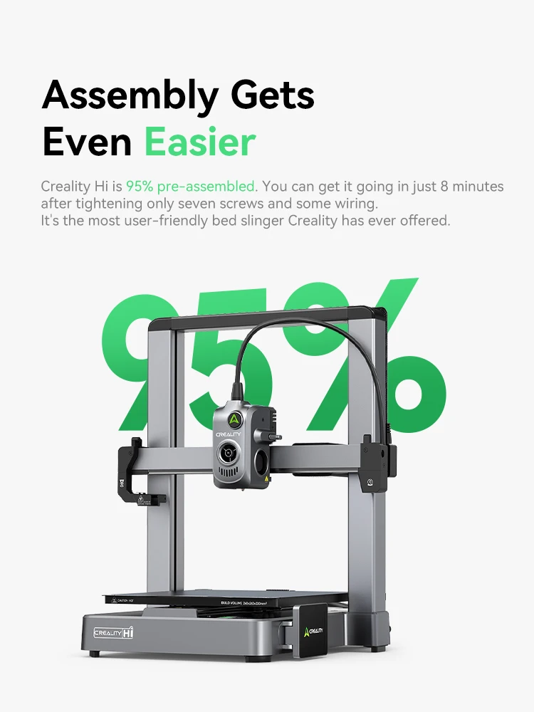 New Creality Hi Combo 3D Printer Model Multi-color Desktop 3D Printing With Intelligent CFS Fast Print Speed 500 Mm/s