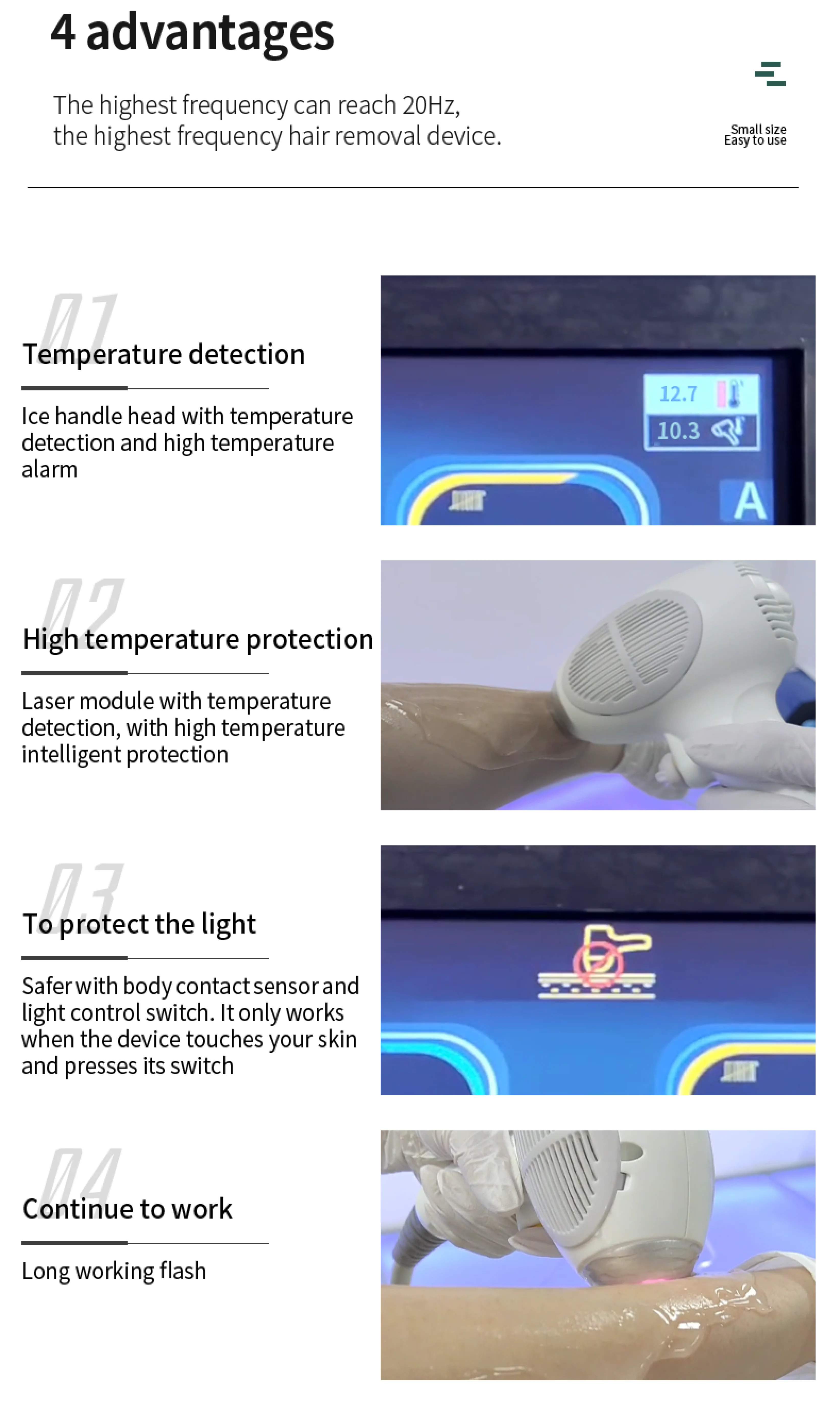 Big Color Screen Home Use Diode Laser Hair Removal Machine Mini Diode Laser Portable Laser Diode