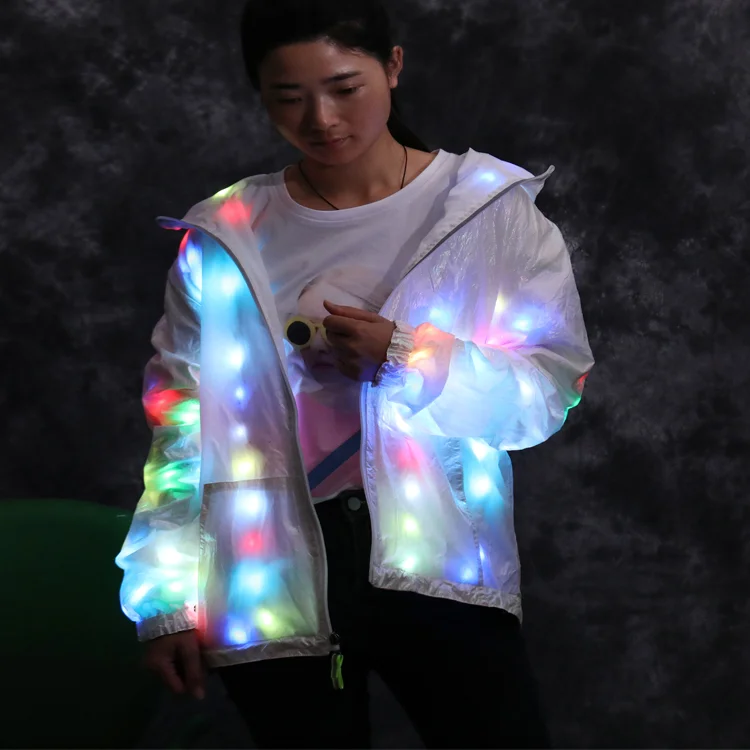 光るLEDジャケットとパンツのパフォーマンス用衣装セット