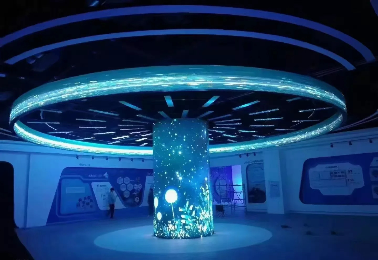 Cylindrical Led Screen Customized High Resolution Indoor P2 Small Pixel ...