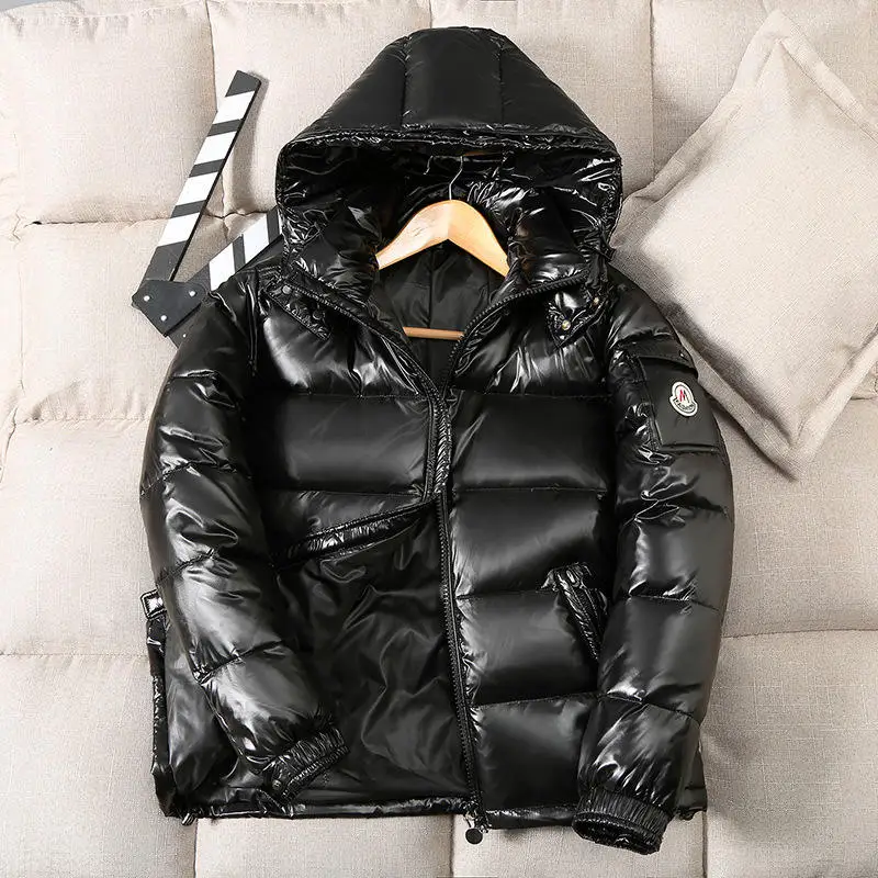 Winter Down Jacket Men Body Fit Outdoor Korean Thickened Hooded Custom ...