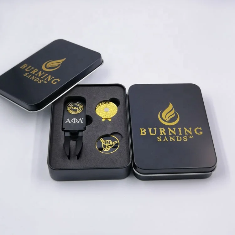 Custom Design Golf Accessories Gifts Box With Golf Divot Tool Ball Marker manufacture