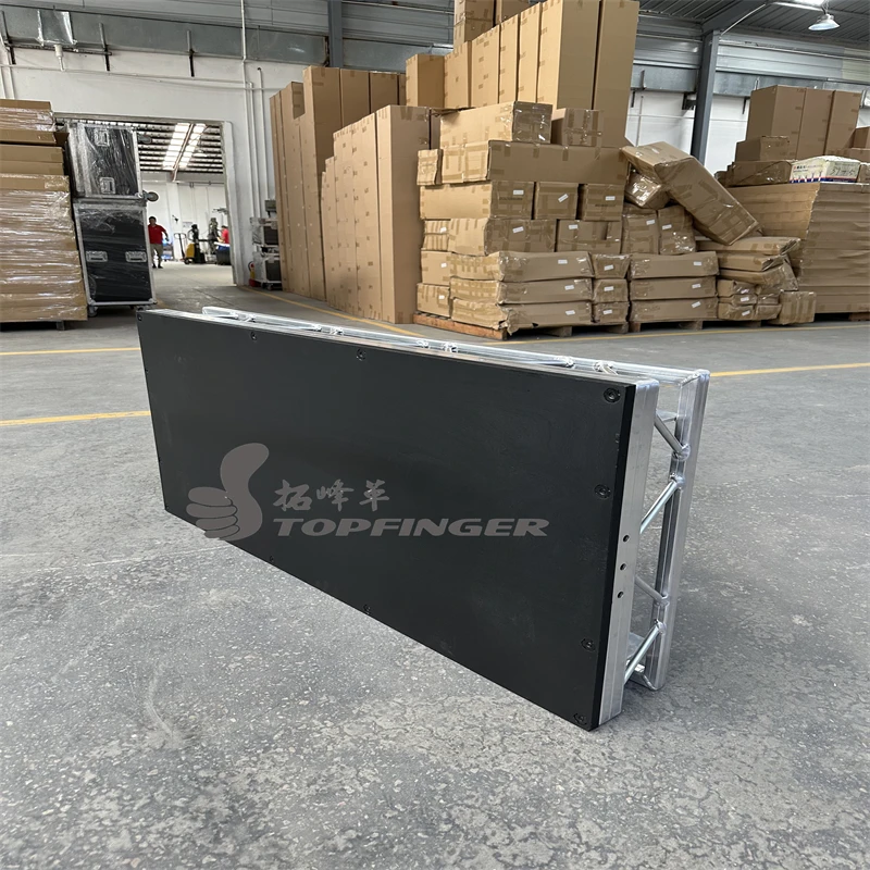 Topfinger 2024 good price Customized aluminum portable concert stage platform outdoor concert podium black scene stage