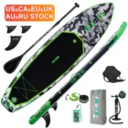 FUNWATER Dropshipping OEM Wholesale 11' black paddle board inflatable sup bord standing up paddel surfboard fins water sports
