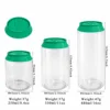 Clear bottle with Light Green lid