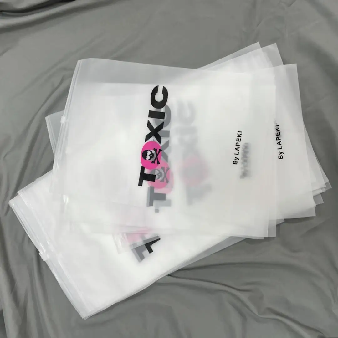 High Quality Frosted Zipper Bag Custom Plastic Shipping T Shirt Ziplock