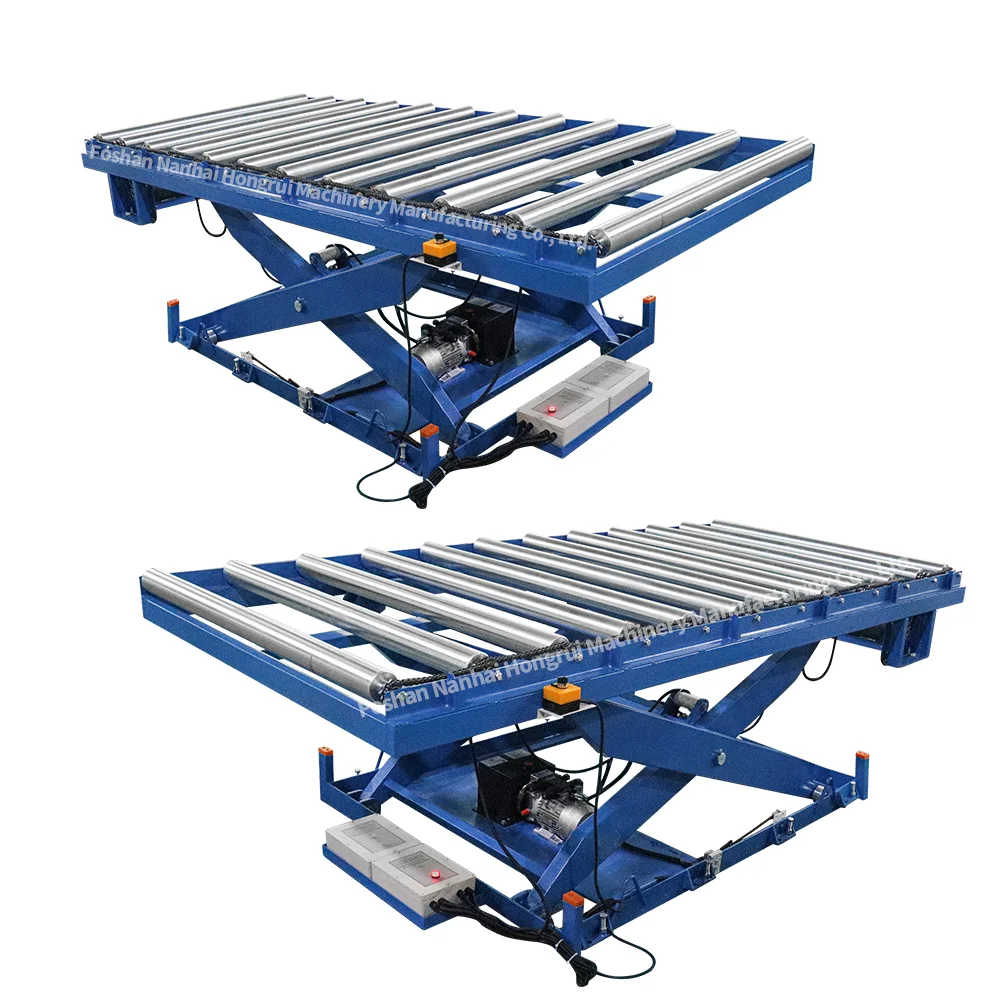 Loading 1000kg 1500kg 3000kg Cargo Foot Switch Control Lifting Platform