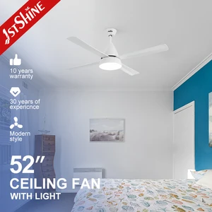 1stshine Led Ceiling Fan Modern Design Dimmable Led Lighting Decorative 4 Blades Ceiling Fan with Light