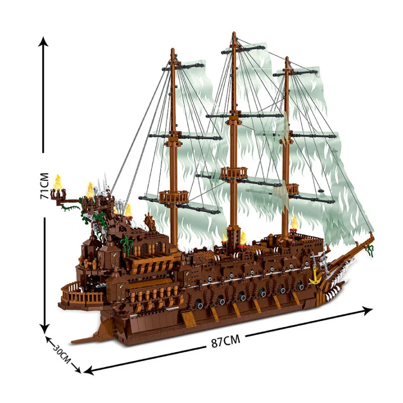 031013 Flying Dutchman Pirates Ship 3658pcs Building Blocks