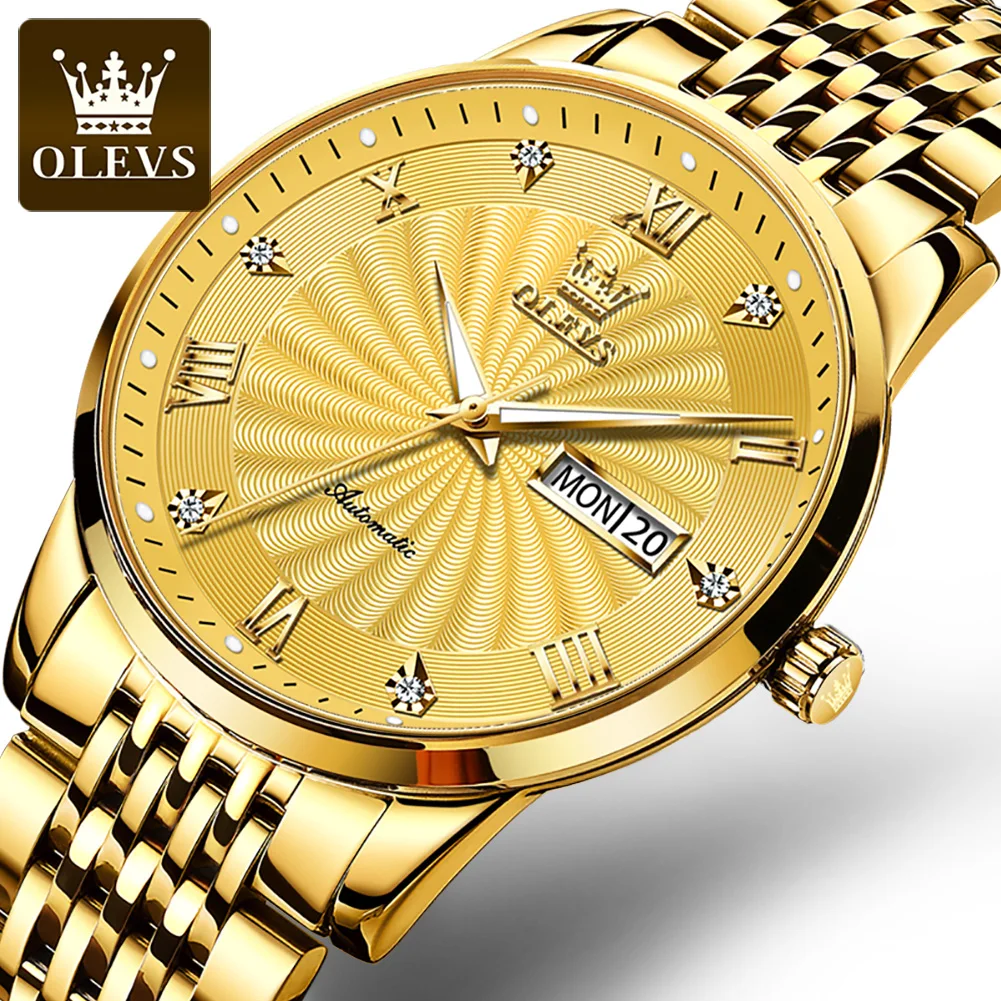 OLEVS Watch 6630 Luxury Stainless Steel Waterproof Men's Timepiece